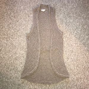 Knit Oatmeal Cardigan/Vest